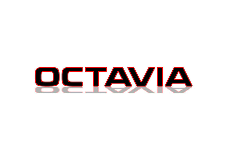 Skoda Octavia III (A7) 2013-2020 tailgate trunk rear 3D emblem with Octavia logo (type MIXT) Skoda emblems decoinfabric
