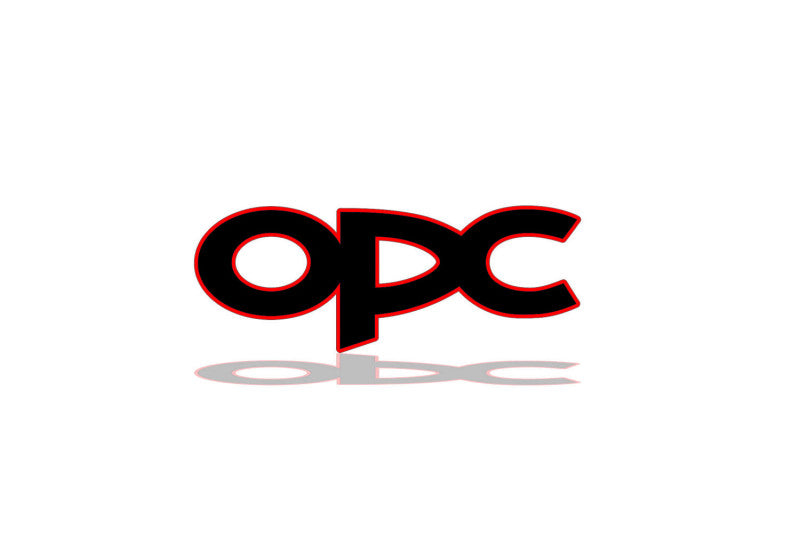 Opel tailgate trunk rear 3D emblem with OPC logo (type MIXT) Opel emblems decoinfabric