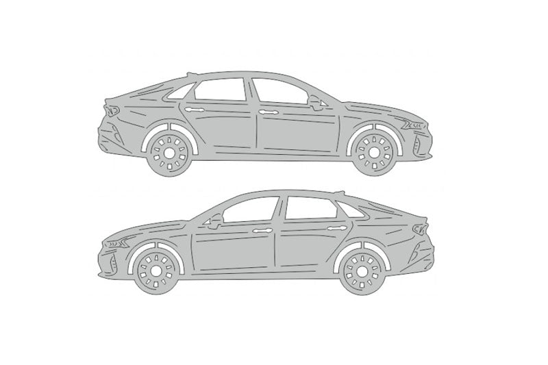 Kia Optima V (2019+) Floor Mat Emblem Set – Stainless Steel Badges Car Mats Badges Decoin