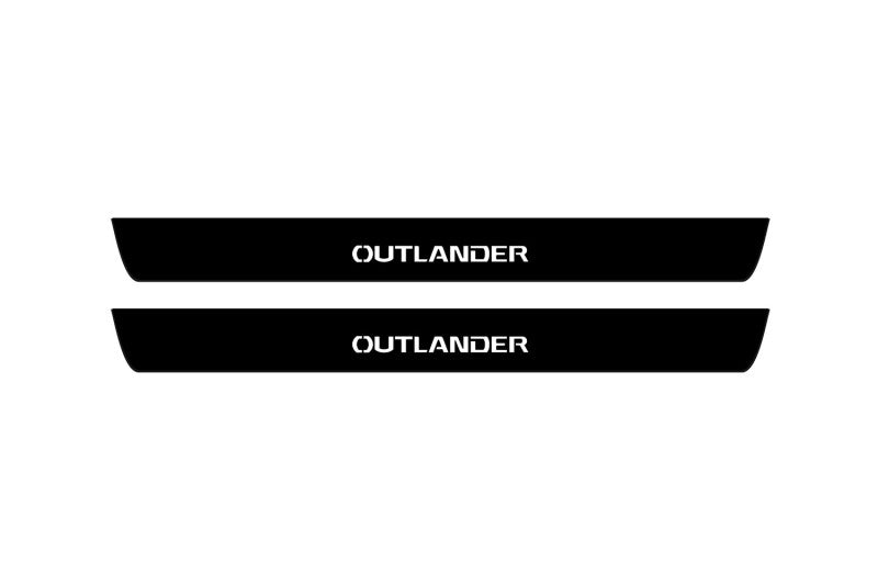 Mitsubishi Outlander II 2007-2012 Led Door Sill Pro With Logo Outlander (Premium Painting)