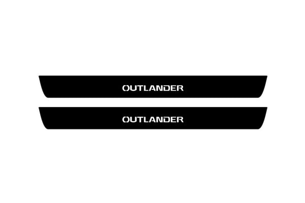 Mitsubishi Outlander II 2007-2012 Led Door Sill Pro With Logo Outlander (Premium Painting)