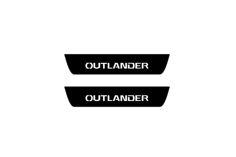 Mitsubishi Outlander II 2007-2012 Led Door Sill Pro With Logo Outlander (Premium Painting)