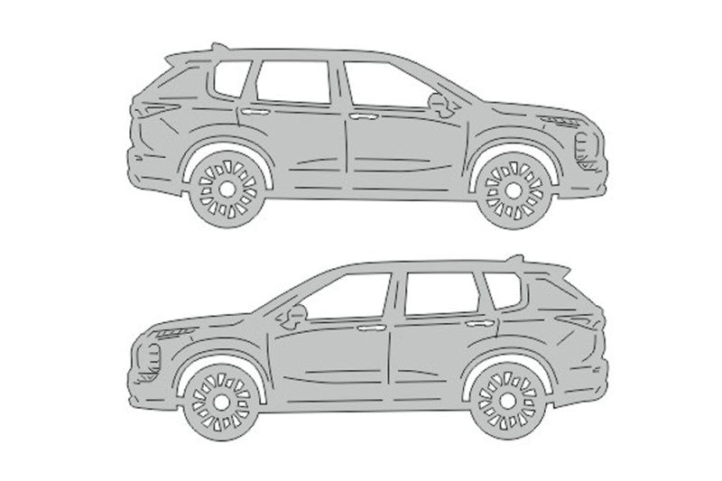 Mitsubishi Outlander IV (2021+) Floor Mat Emblem Set – Stainless Steel Badges Car Mats Badges Decoin