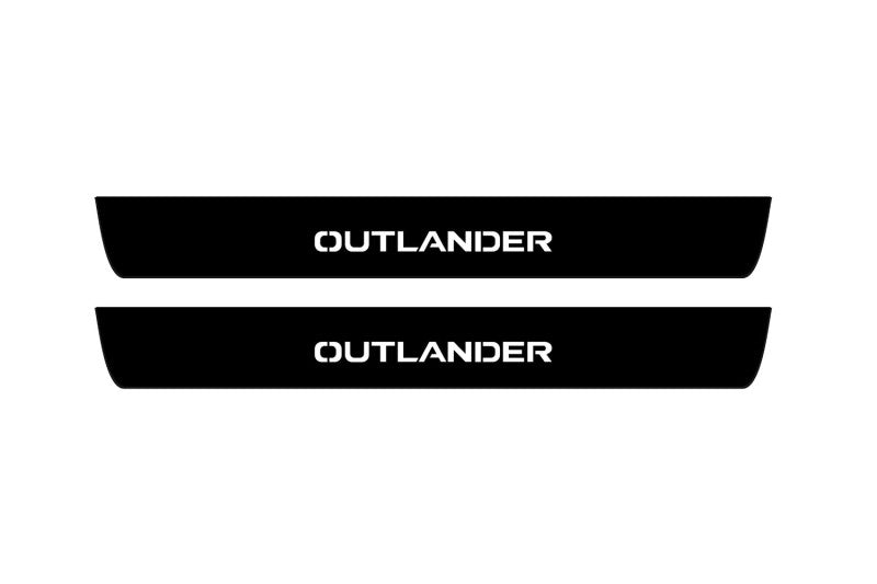 Mitsubishi Outlander IV 2021+ Led Door Sill Pro With Logo Outlander (Premium Painting) Mitsubishi Led Door Sills PRO opdesign