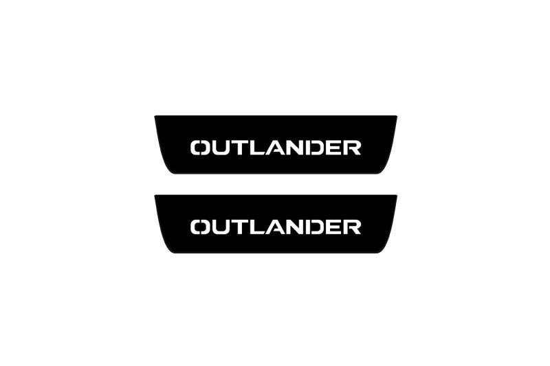 Mitsubishi Outlander IV 2021+ Led Door Sill Pro With Logo Outlander (Premium Painting) Mitsubishi Led Door Sills PRO opdesign