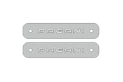 Stainless Steel Floor Mats Emblems Set Badges with Pagani Logo Car Mats Badges Decoin