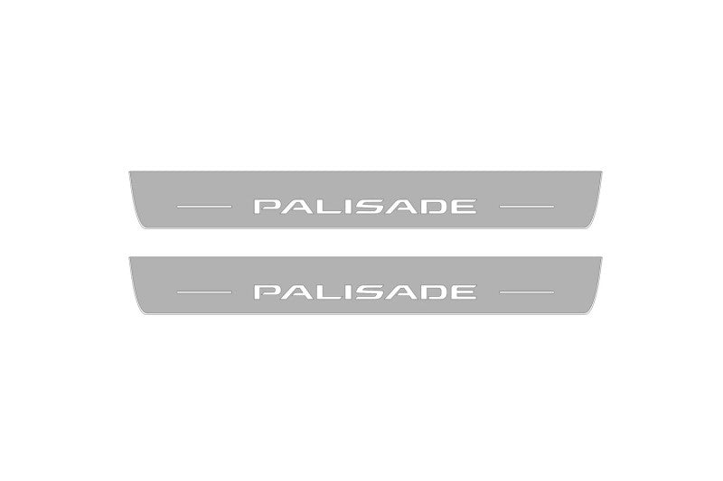 Hyundai Palisade 2020+ LED Door Sills PRO With Logo Palisade Hyundai Led Door Sills opdesign