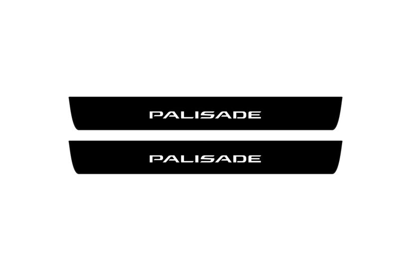 Hyundai Palisade 2020+ Led Door Sill Pro With Logo Palisade (Premium Painting) Hyundai Led Door Sills PRO opdesign