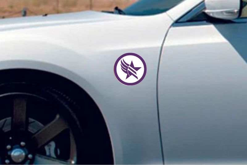 Mass Effect emblem badge for fenders with PARAGADE logo - decoinfabric