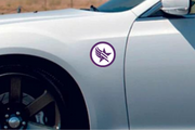 Mass Effect emblem badge for fenders with PARAGADE logo Custom design emblems decoinfabric