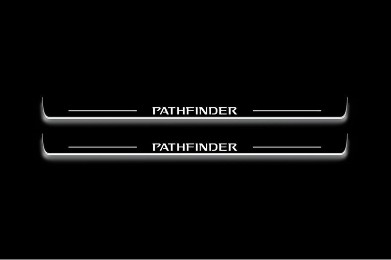 Nissan Pathfinder IV 2014+ LED Door Sills With Logo Pathfinder