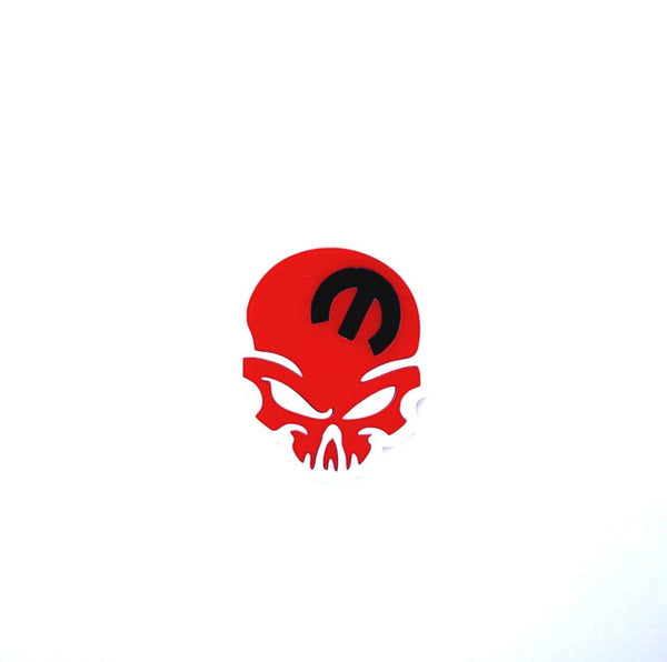 DODGE Radiator grille emblem with Mopar Skull logo (type 6)