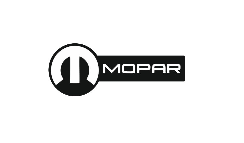 Dodge tailgate trunk rear emblem with Mopar logo (type 18)