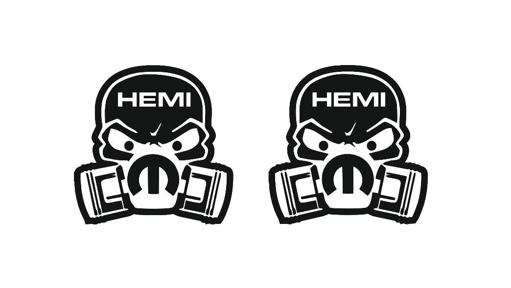 DODGE emblem for fenders with Mopar Hemi Piston Gas logo Dodge emblems decoinfabric BLACK WHITE