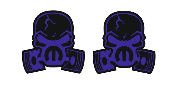 DODGE emblem for fenders with Mopar Piston Gas Mask logo