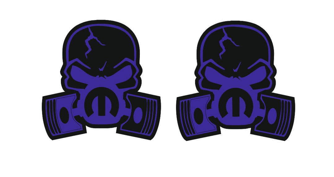 Chrysler Emblem & Badges set with Mopar Piston Gas Mask logo Chrysler emblems decoinfabric