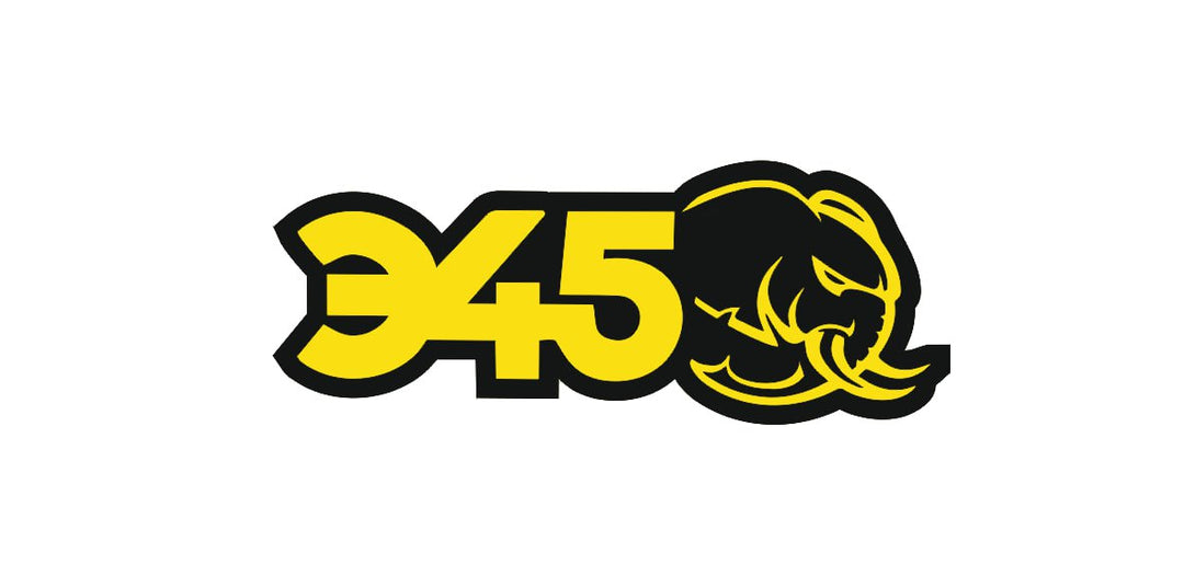 Chrysler emblem for fenders with 345 Mopar Hellephant logo Chrysler emblems decoinfabric BLACK YELLOW