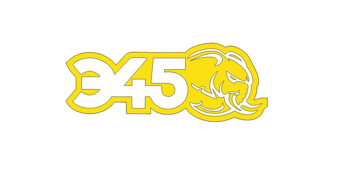 Chrysler emblem for fenders with 345 Mopar Hellephant logo Chrysler emblems decoinfabric YELLOW WHITE