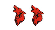 Ford Mustang emblem for fenders with Coyote logo (type 4) Ford emblems decoinfabric BLACK RED