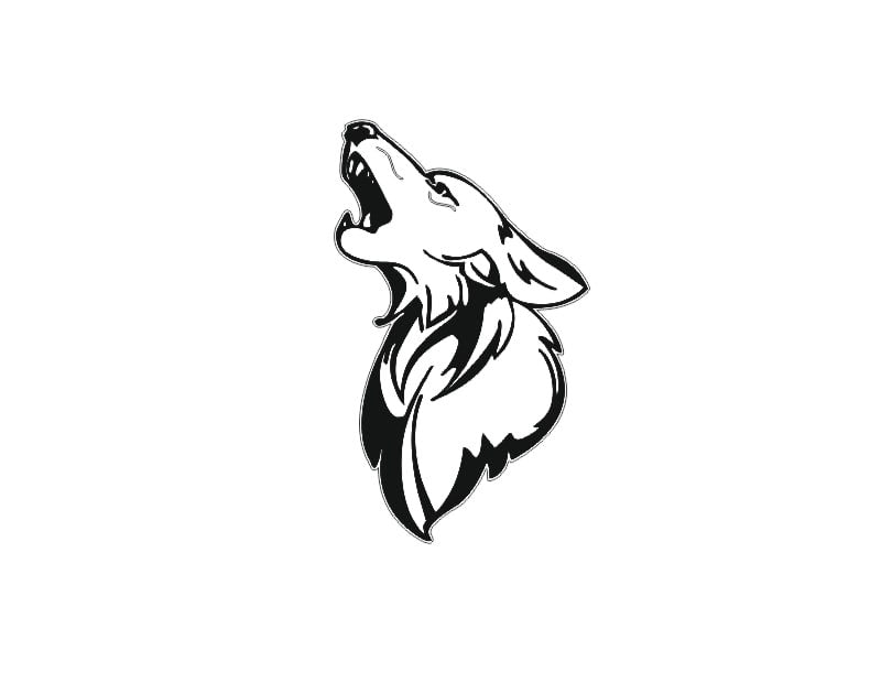 Ford Mustang Radiator grille emblem with Coyote logo (type 4) Ford emblems decoinfabric BLACK WHITE