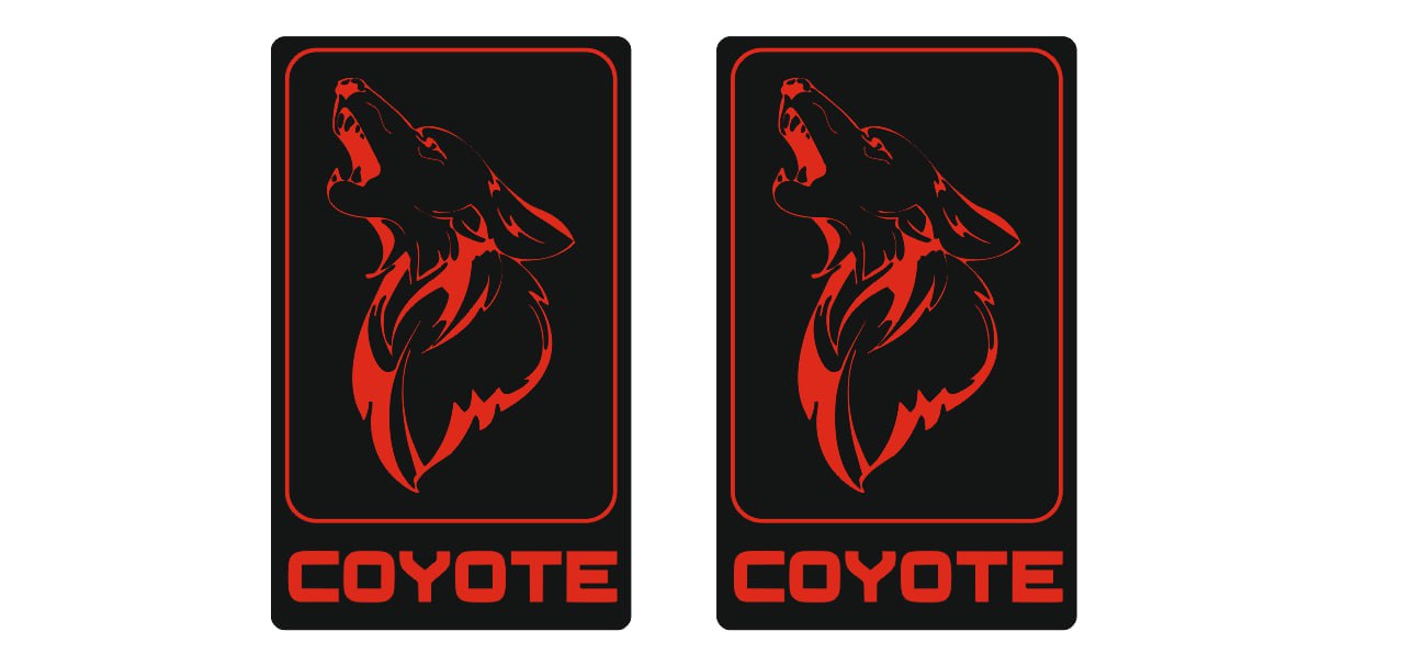 Ford Mustang Emblem & Badges set with Coyote logo (type 5)