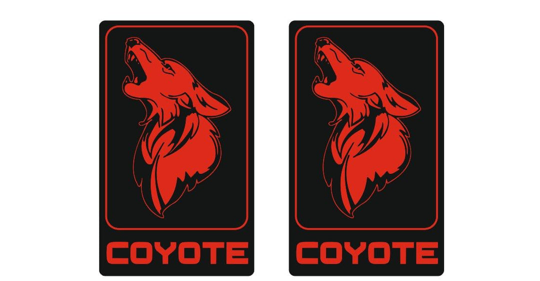 Ford Mustang Emblem & Badges set with Coyote logo (type 6) Ford emblems decoinfabric
