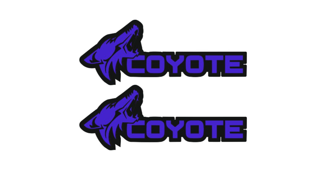 Ford Mustang Emblem & Badges set with Coyote logo (type 7) Ford emblems decoinfabric