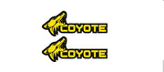 Ford Mustang emblem for fenders with Coyote logo (type 7) Ford emblems decoinfabric BLACK YELLOW