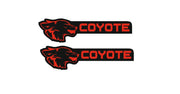 Ford Mustang Emblem & Badge Set - Grille and Tailgate Coyote logo (type 8) Ford emblems decoinfabric RED