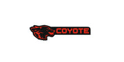 Ford Mustang Radiator grille emblem with Coyote logo (type 8) Ford emblems decoinfabric BLACK RED