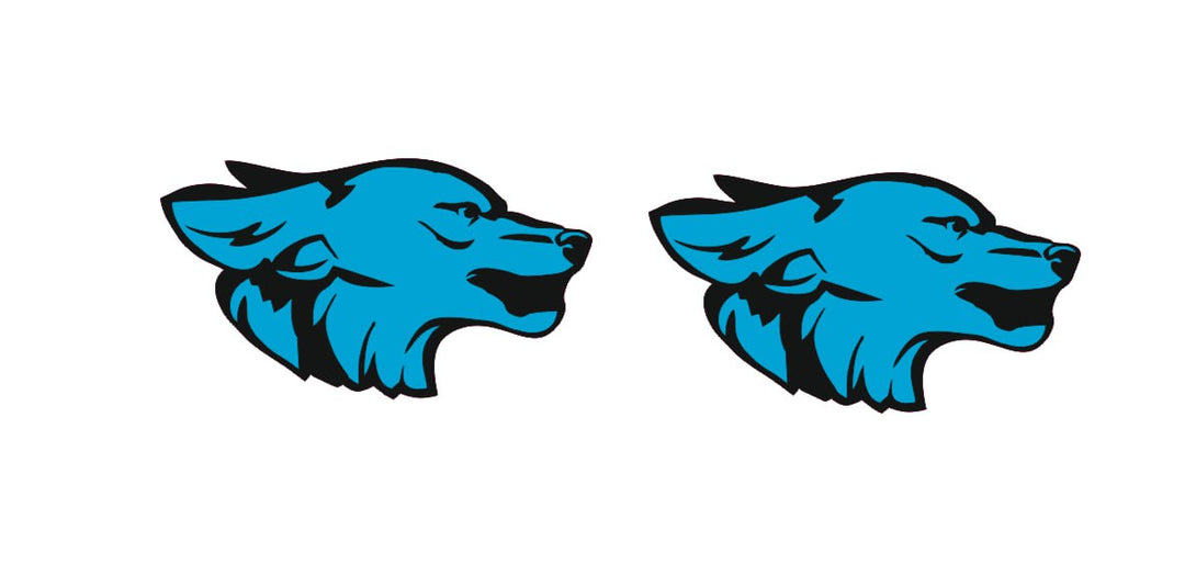 Ford Mustang Emblem & Badges set with Coyote logo (type 9) Ford emblems decoinfabric BLACK BLUE