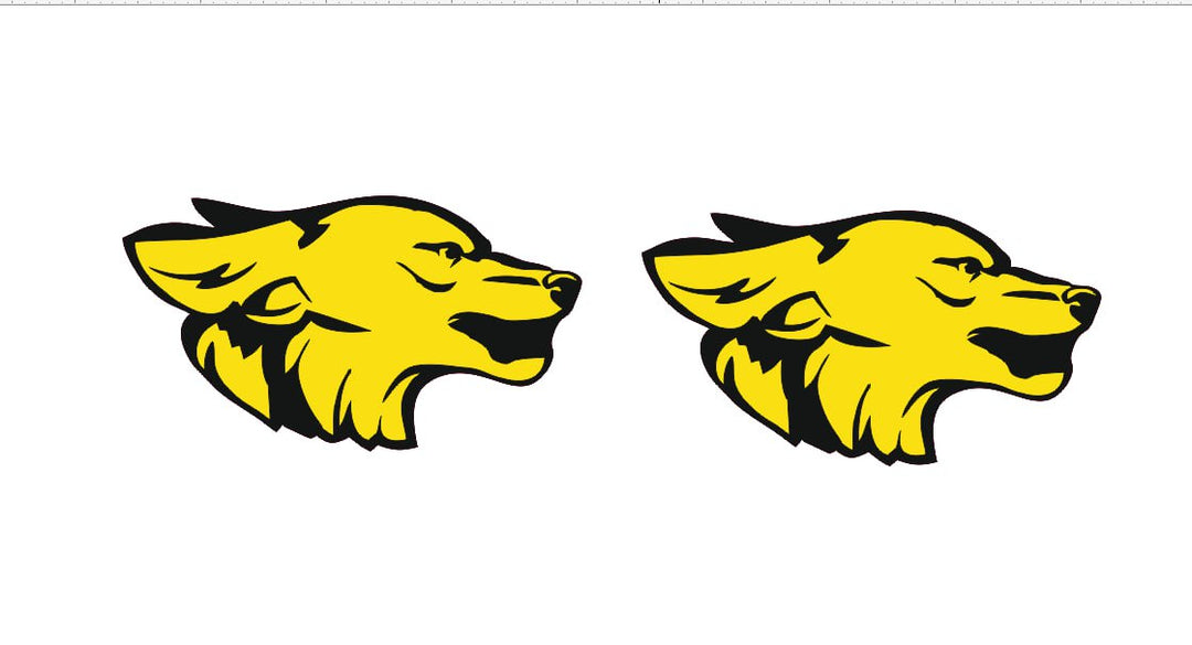 Ford Mustang Emblem & Badges set with Coyote logo (type 9) Ford emblems decoinfabric BLACK YELLOW