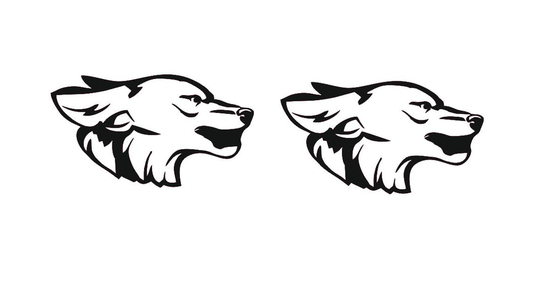 Ford Mustang emblem for fenders with Coyote logo (type 9) Ford emblems decoinfabric BLACK WHITE
