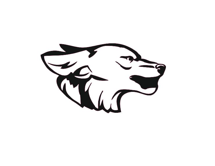 Ford Mustang Radiator grille emblem with Coyote logo (type 9) Ford emblems decoinfabric BLACK WHITE