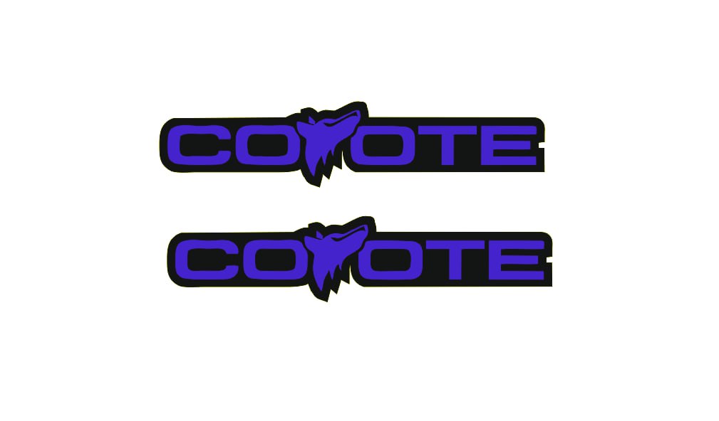 Ford Mustang emblem for fenders with Coyote logo (type 10) Ford emblems decoinfabric