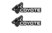 Ford Mustang emblem for fenders with Coyote logo (type 11) Ford emblems decoinfabric BLACK WHITE