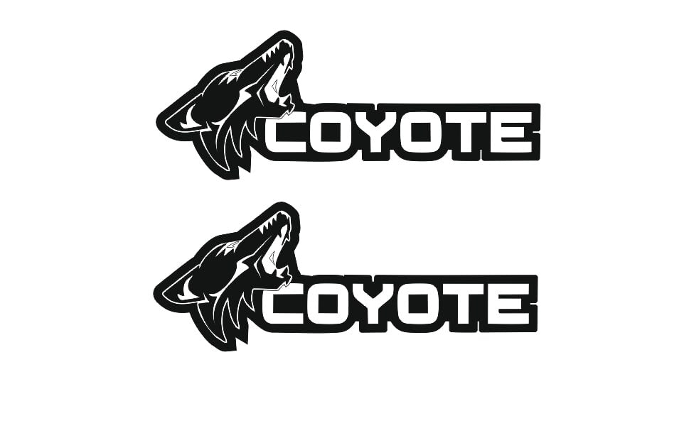 Ford Mustang Emblem & Badge Set - Grille and Tailgate Coyote logo (type 11) Ford emblems decoinfabric WHITE