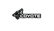 Ford Mustang Radiator grille emblem with Coyote logo (type 11) Ford emblems decoinfabric BLACK WHITE