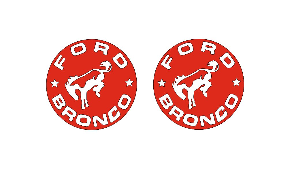 Ford Bronco Radiator grille emblem with Bronco logo (Type 2)