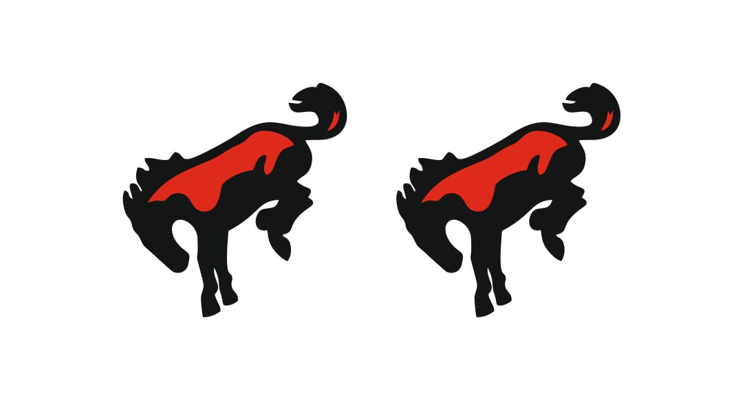 Ford Bronco Radiator grille emblem with Bronco logo (Type 3) Ford emblems decoinfabric BLACK RED