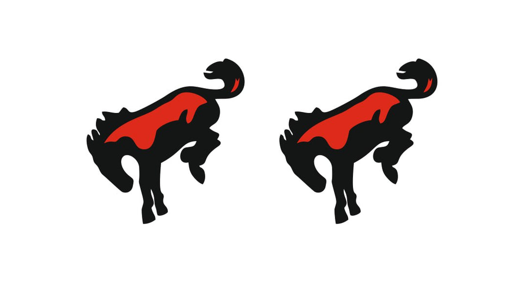 Ford Bronco Emblem & Badges set with Bronco logo (Type 3) Ford emblems decoinfabric BLACK RED