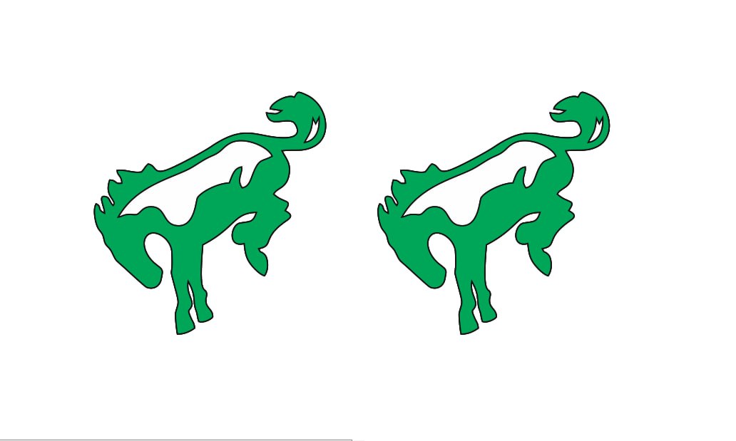 Ford Bronco emblem for fenders with Bronco logo (Type 3) Ford emblems decoinfabric GREEN WHITE