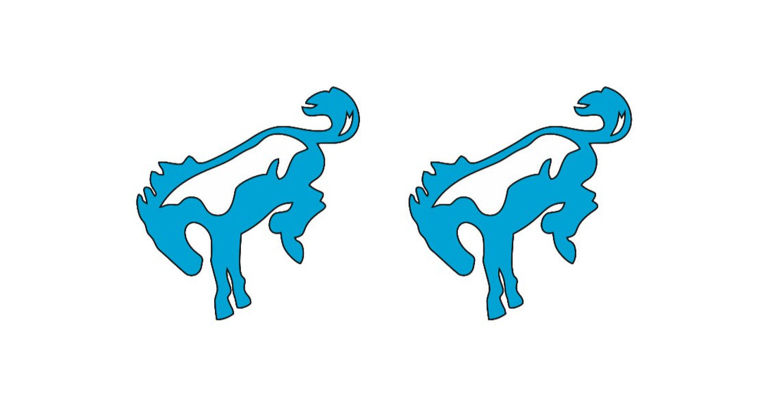 Ford Bronco emblem for fenders with Bronco logo (Type 3) Ford emblems decoinfabric BLUE WHITE