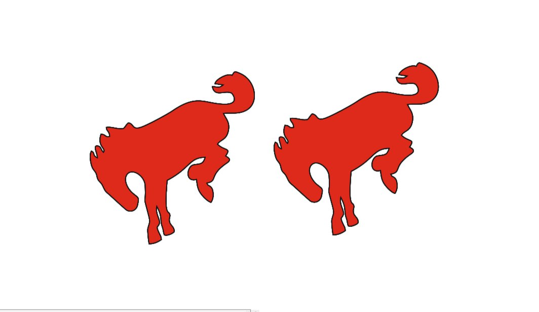 Ford Bronco Emblem & Badges set with Bronco logo (Type 4) Ford emblems decoinfabric BLACK RED