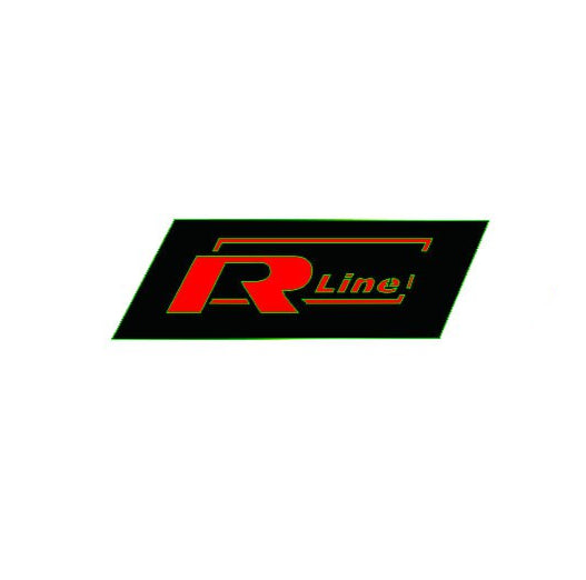 Volkswagen Emblem & Badge Set - Grille and Tailgate R-Line logo (Type 4) Volkswagen emblems decoinfabric RED