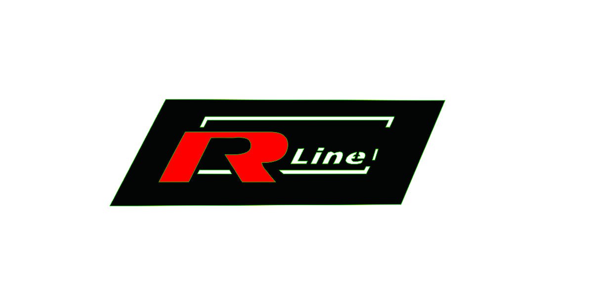 Volkswagen Emblem & Badges set with R-Line logo (Type 5) Volkswagen emblems decoinfabric