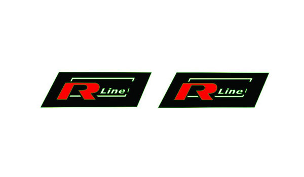 Volkswagen emblem (badges) for fenders with R-Line logo (type 5)