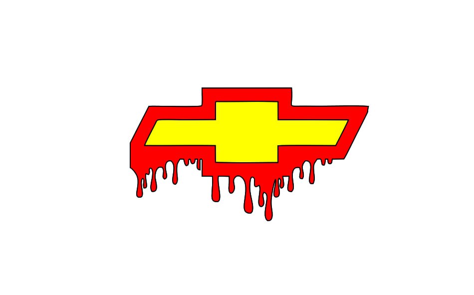 Chevrolet tailgate trunk rear emblem with Chevrolet Blood logo Chevrolet emblems decoinfabric