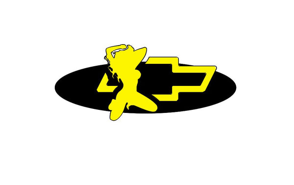 Chevrolet Radiator grille emblem with Chevrolet Girl logo