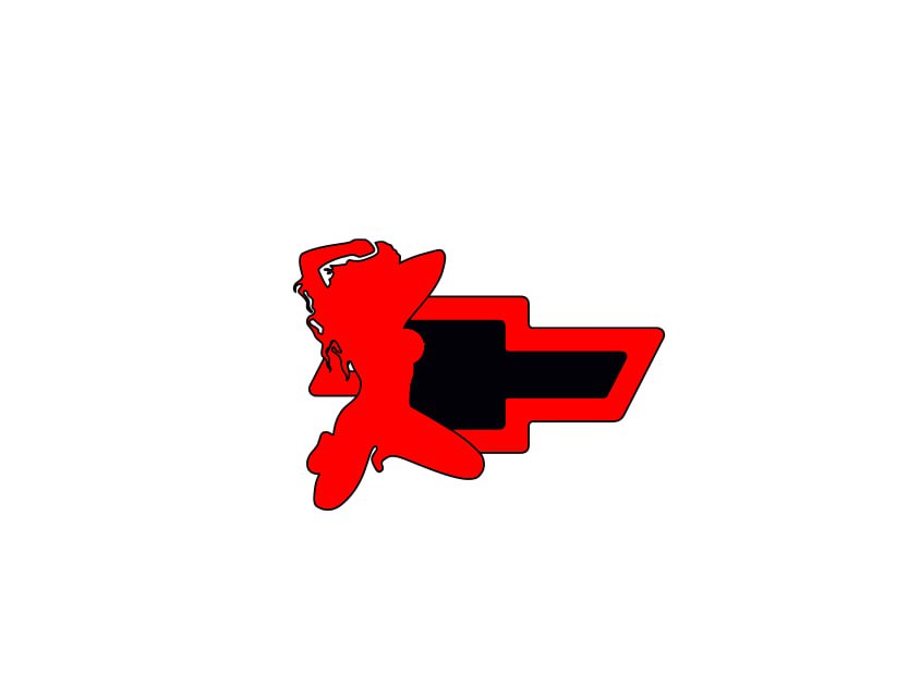 Chevrolet tailgate trunk rear emblem with Chevrolet Girl logo (Type 2) Chevrolet emblems decoinfabric